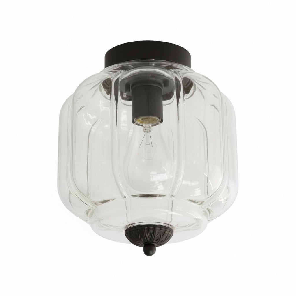 Vintage Eloise Milk Glass Flush Mount Ceiling Light - Vintage Charm Soft Glow
