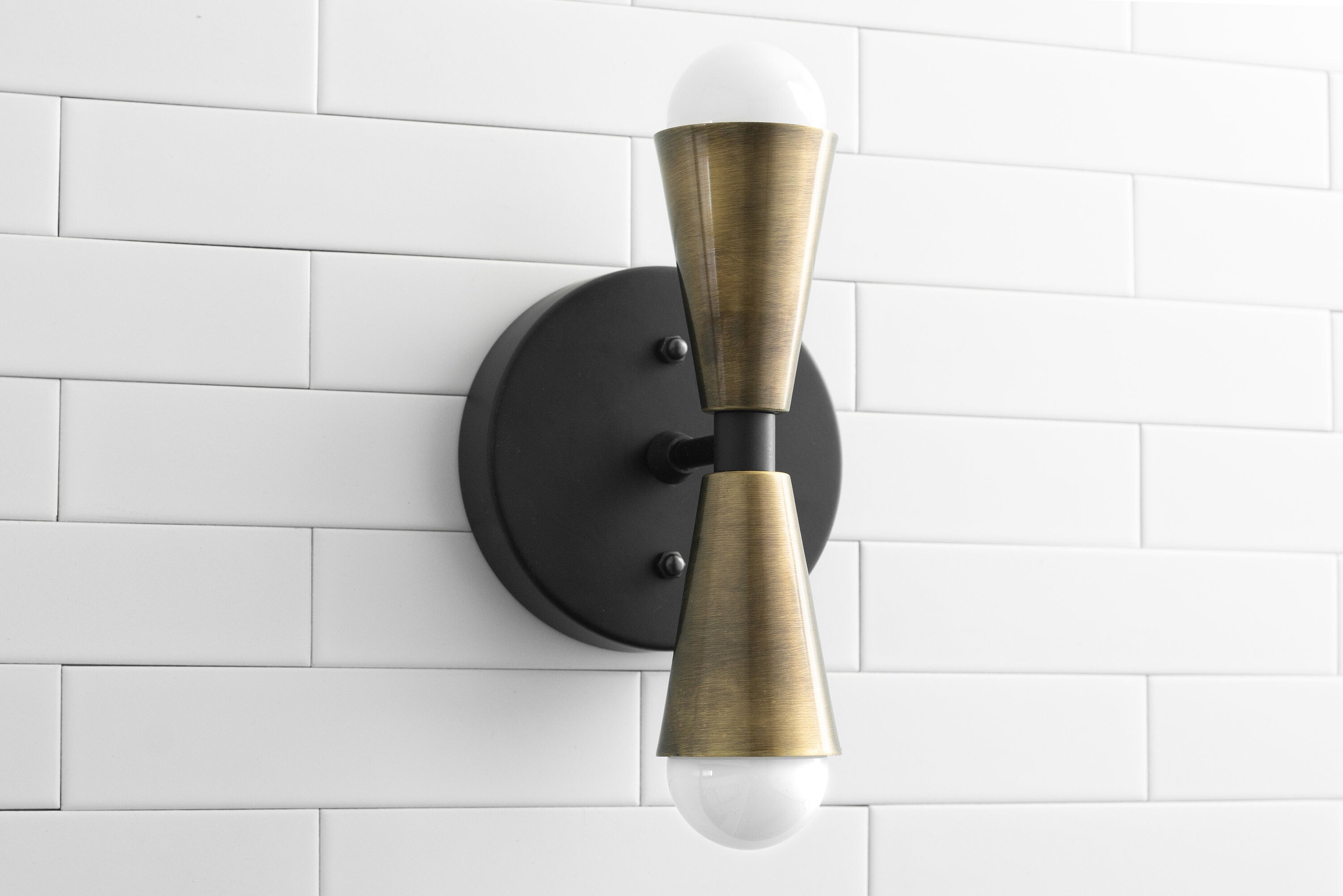 Pyralis Cone Linear Statement Wall Sconce - Modern Two Light Fixture