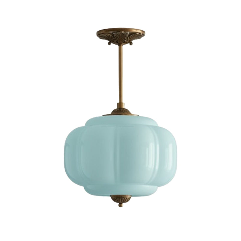 Eloise Vintage Pendant Light - Glass Semi-Flush Mount for Kitchen