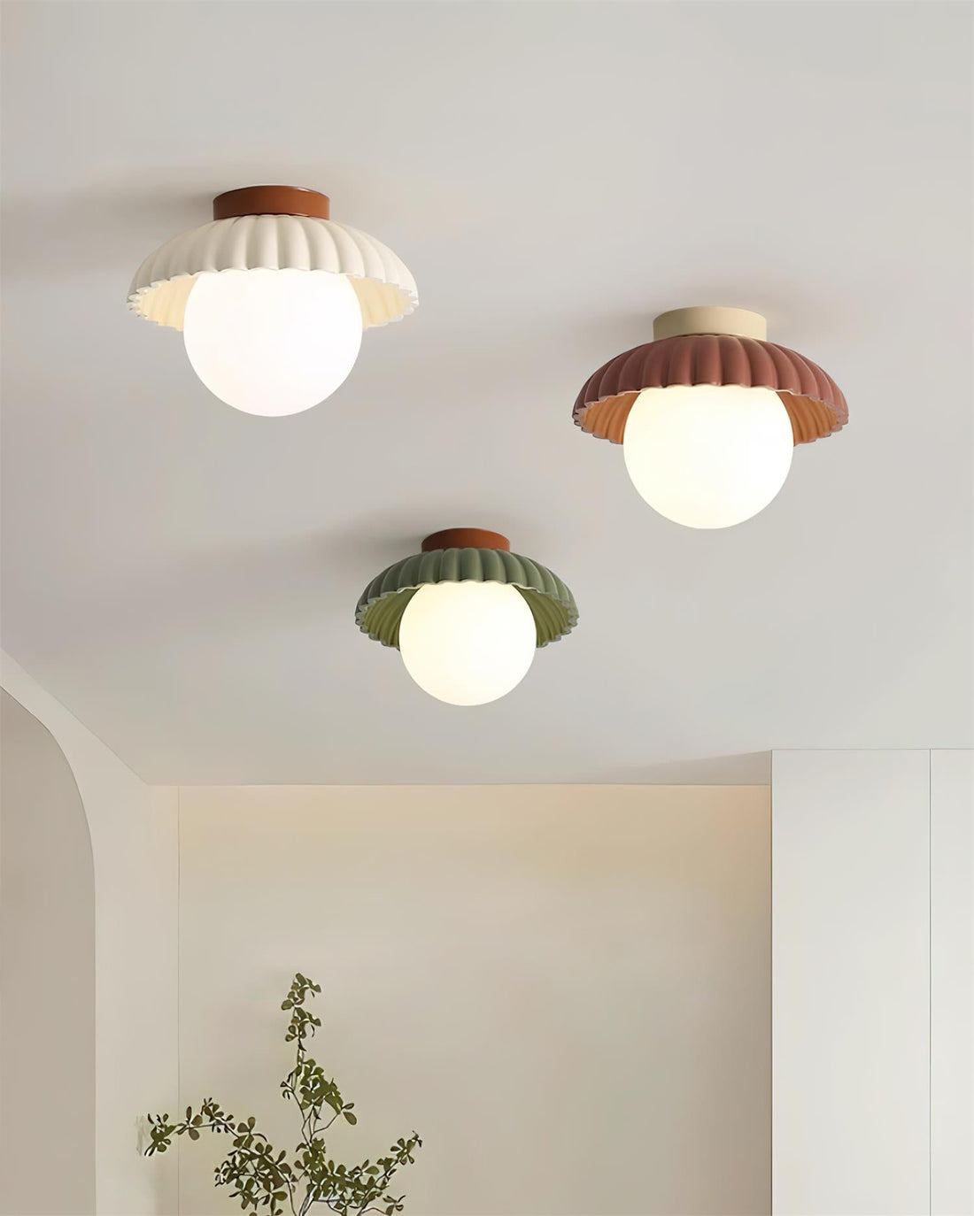 Classy Alien Cream Style Ceiling Light with Classic Round Shape