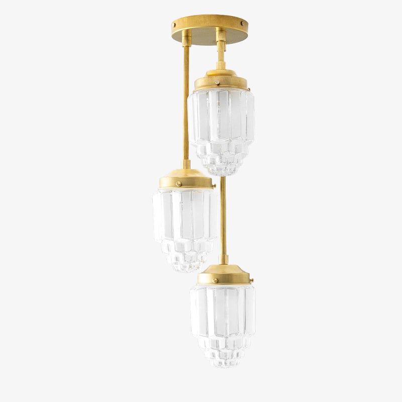 Tierlux Glass Pendant Light - Art Deco Globe Design