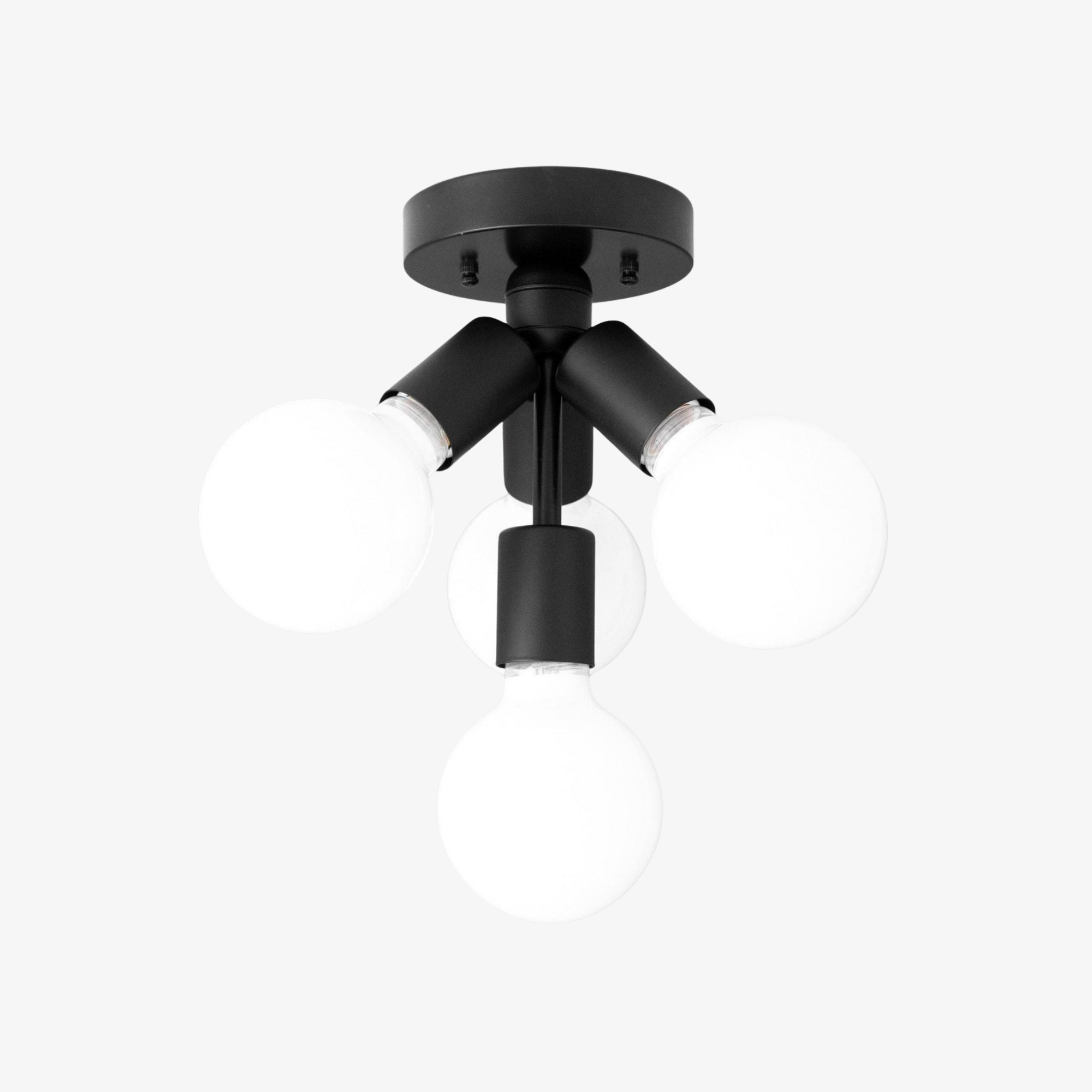 Glorica Glass Flush Mount Light - Globe Ceiling Fixture Modern