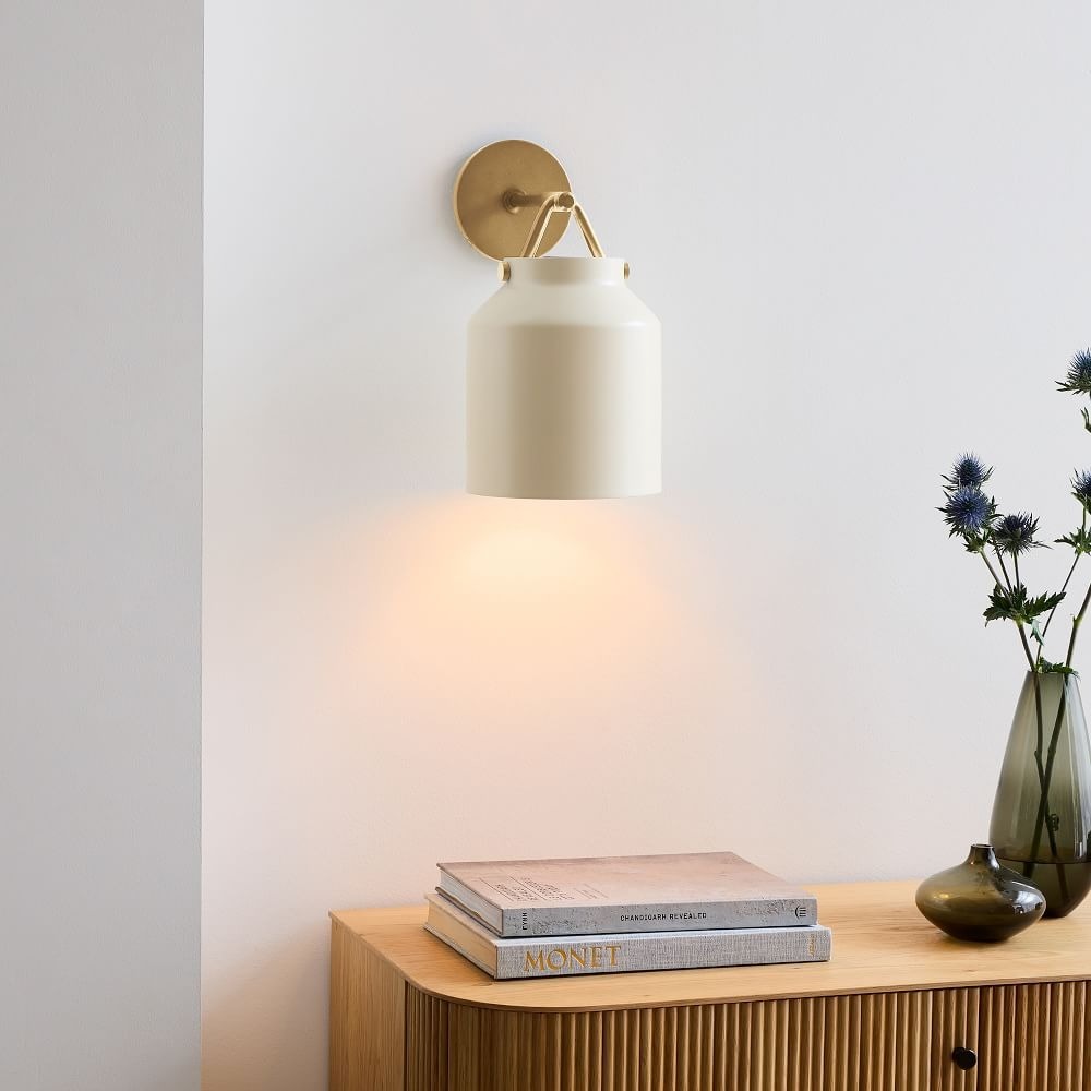 Applique murale minimaliste moderne en laiton et verre Hanton – Résistante à l'humidité pour salle de bain