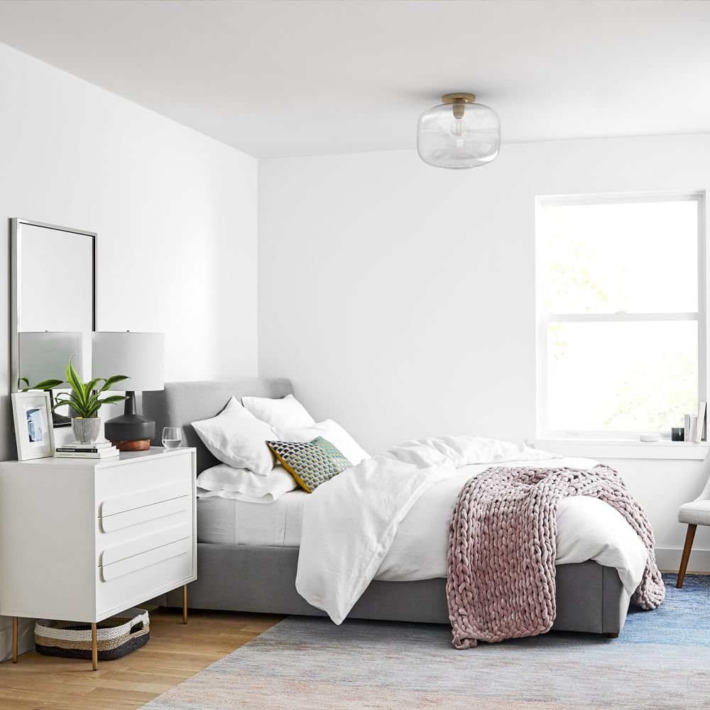 Lumivelle Sculptural Flush Mount Light – Modern Glass Ceiling Lamp