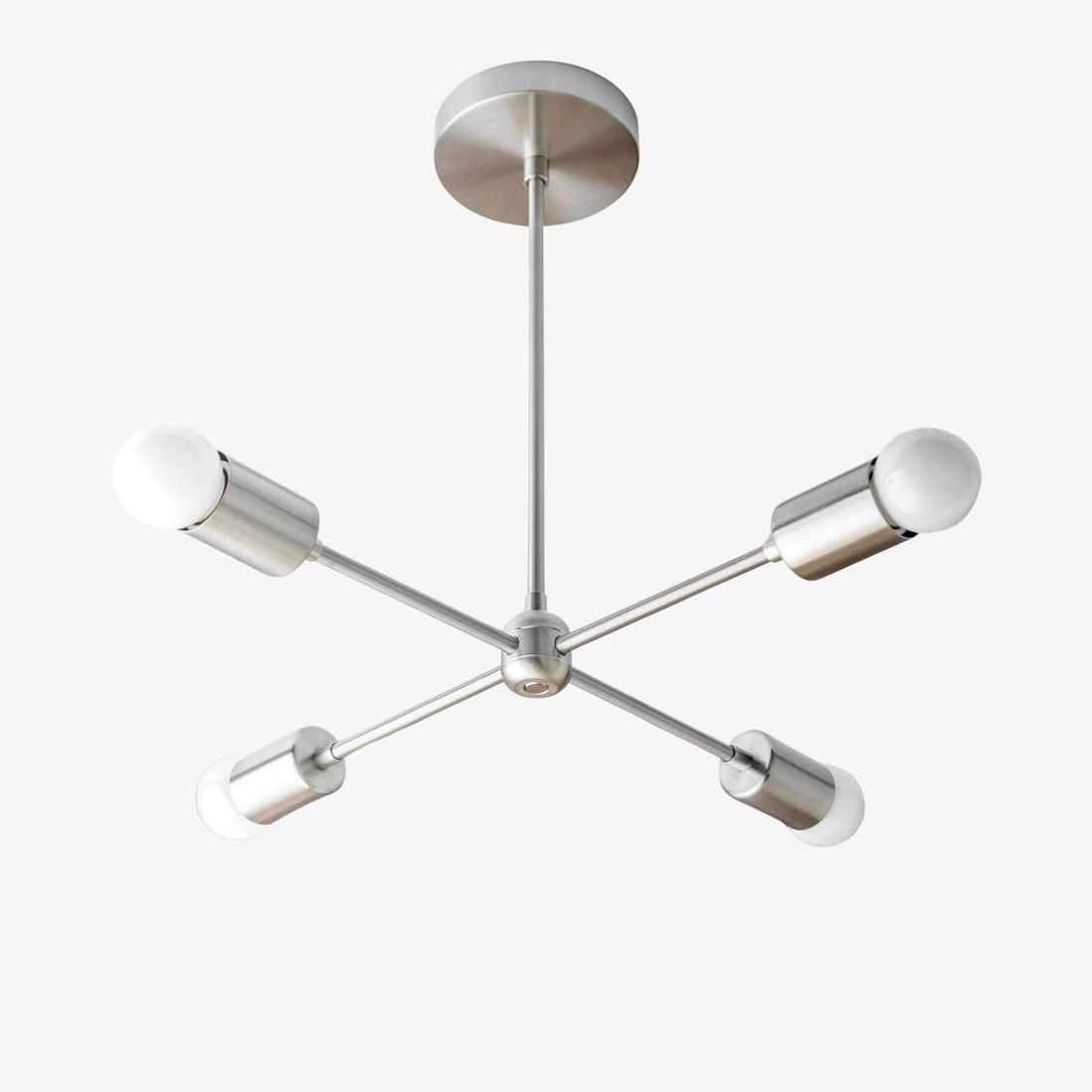 Mobilux Line Mid Century Gold Sputnik Chandelier - Geometric Brass Fixture