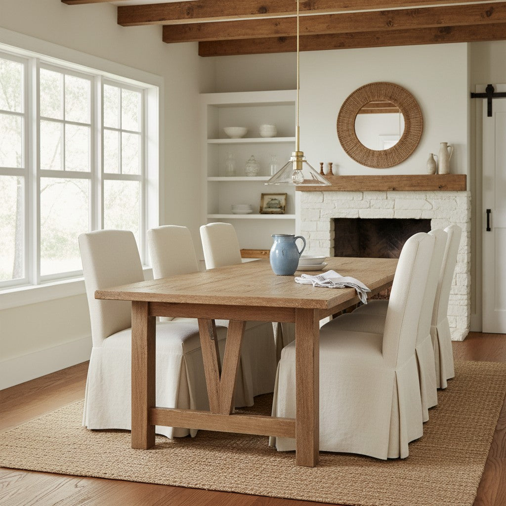 Aurenza Modern Farmhouse Pendant Light - Adjustable Shade for Warm Ambiance