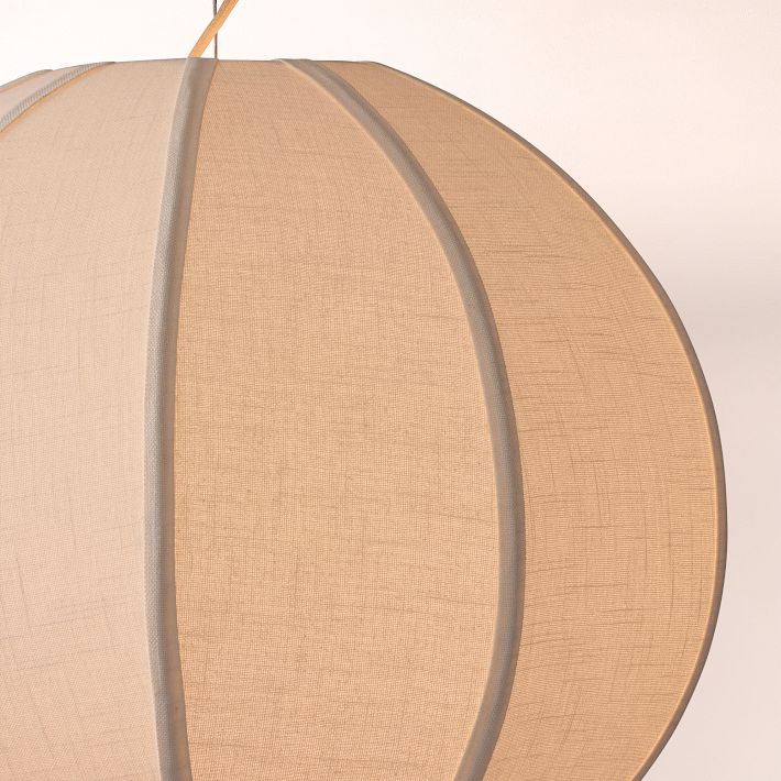 Alvian Linen Pendant Light - Adjustable Ball Dining Table Lighting