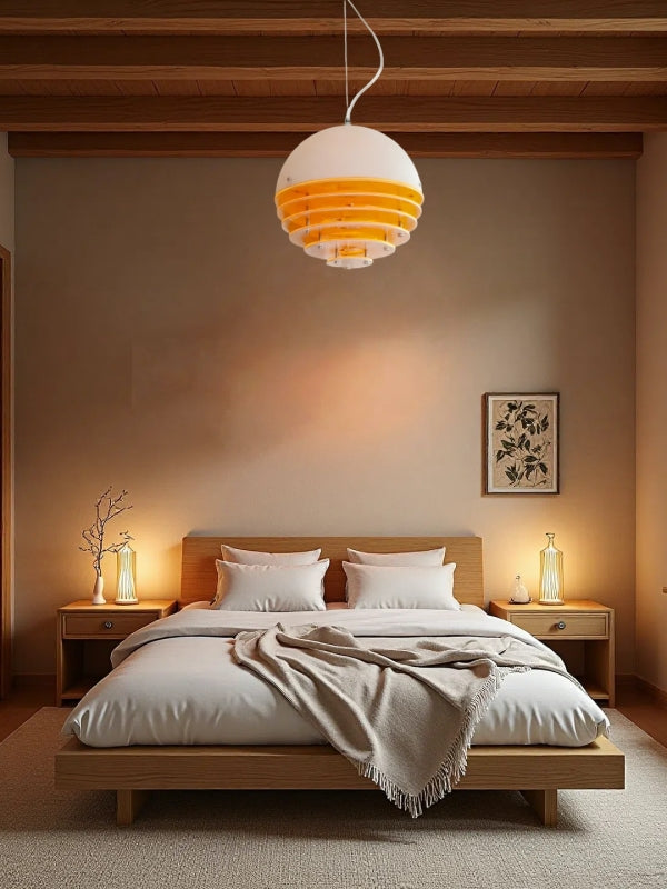 Glass & Acrylic Bauhaus Pendant - Elegant Sunset Glow Living Room Light