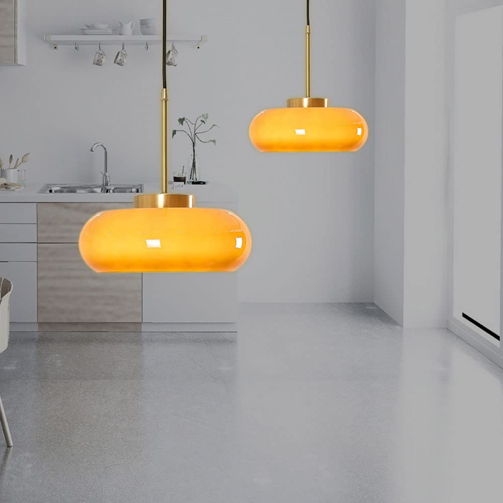 Glass Pot Pendant Light – Vintage Bauhaus Style for Dining Room