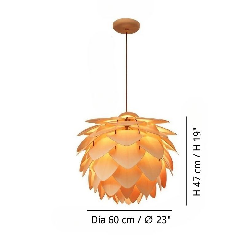 Pinecone Pendant Light - Modern Wood Pendant Light Design