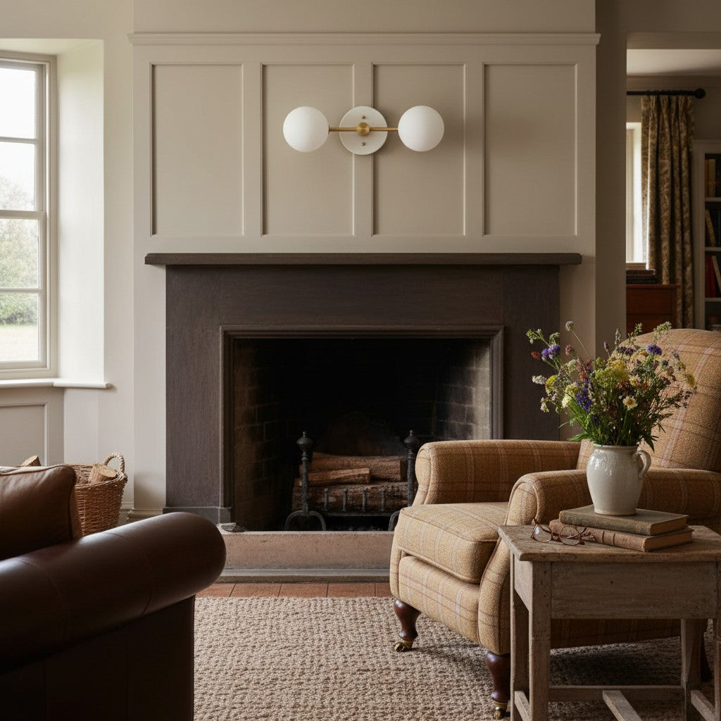 Glorica Glass Vanity Light - Modern Brass Wall Sconce for Bathroom Style