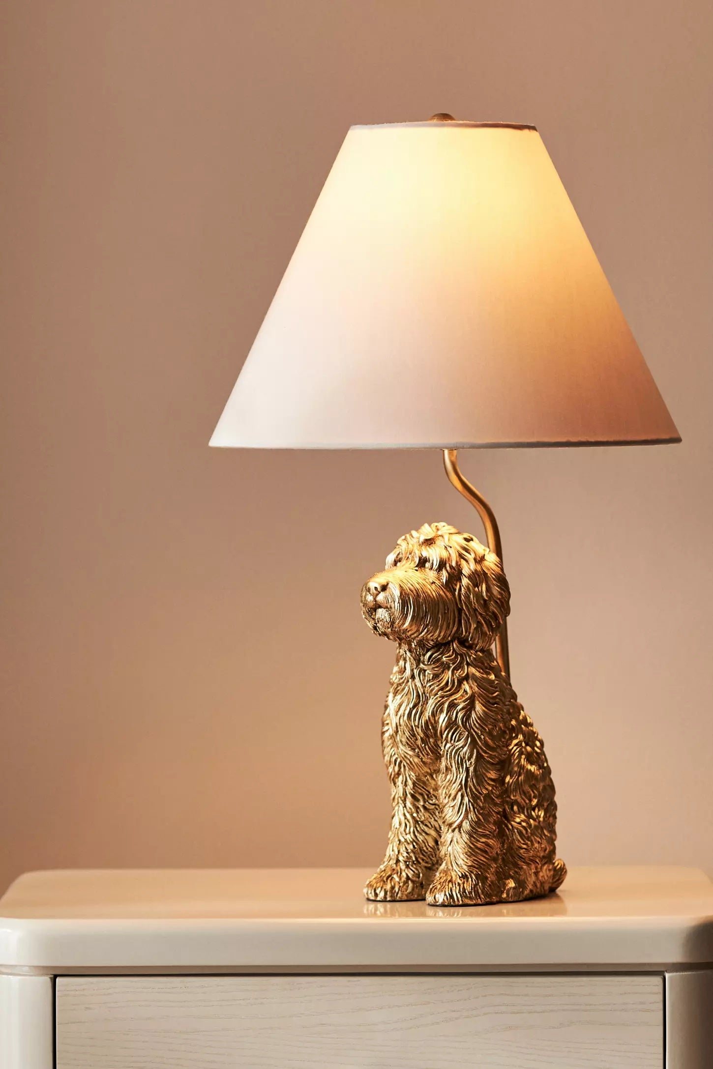 Pawdia Fabric Decorative Table Lamp - Animal Sculpture Bedside Lamp