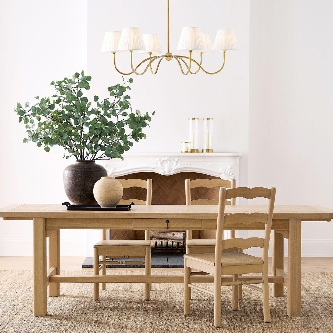 Luvora Fabric Modern Chandelier - Multi-Head Pleated Shade for Living Room