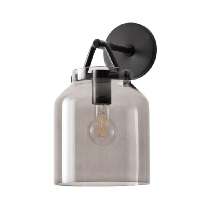 Applique murale minimaliste moderne en laiton et verre Hanton – Résistante à l'humidité pour salle de bain