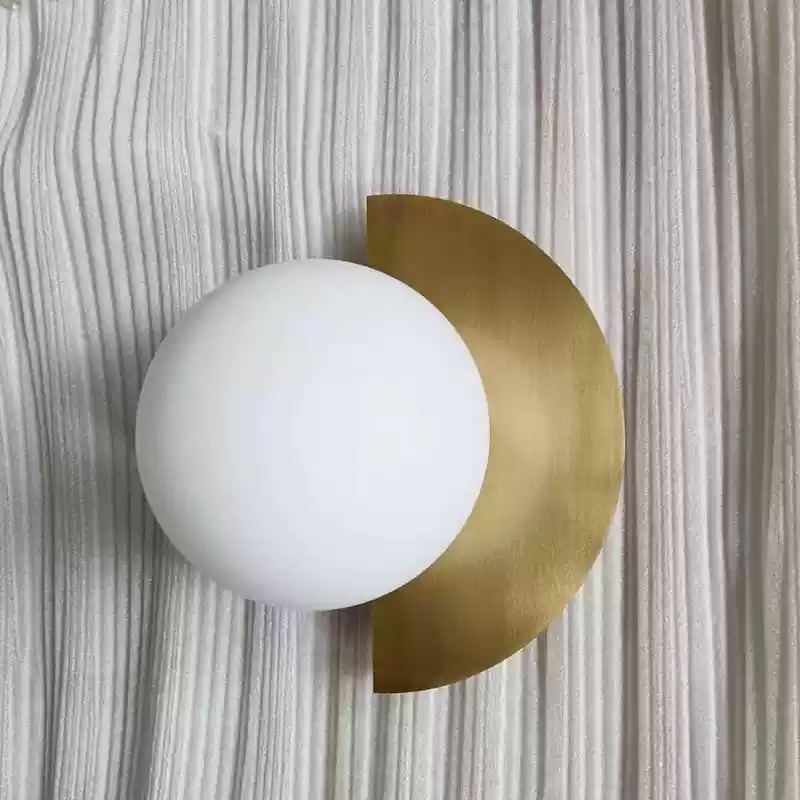 Vibrant Macaron Glass Orb Wall Sconce Metal Nordic Modern Decor