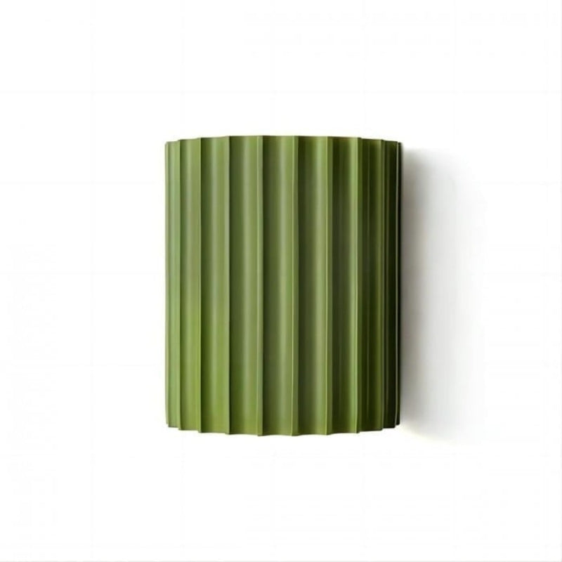 Fluted Ribbed Resin Wall Light – Minimalist Style for Hallway Decor