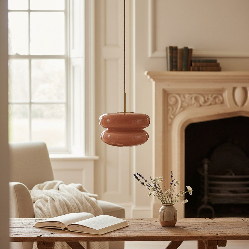 Opal Glass Pendant Lamp - Modern Hanging Lamp