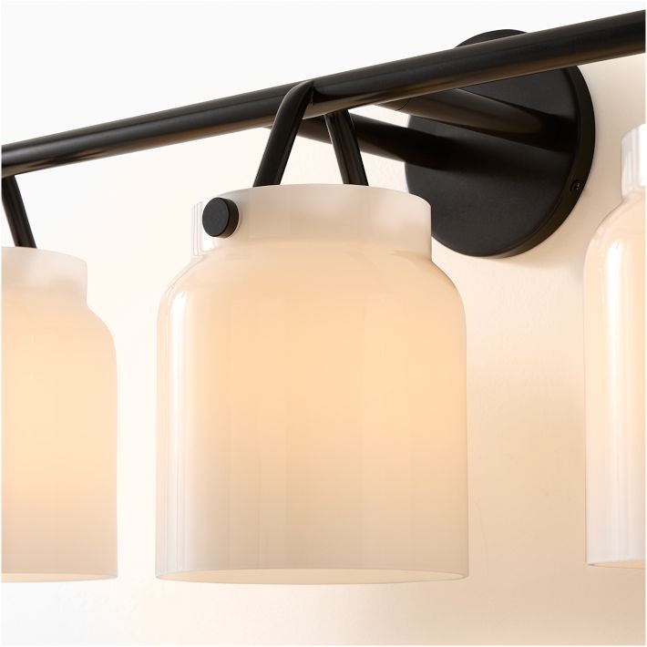Applique murale moderne Hanton à 3 lumières - Luminaire de salle de bain en métal