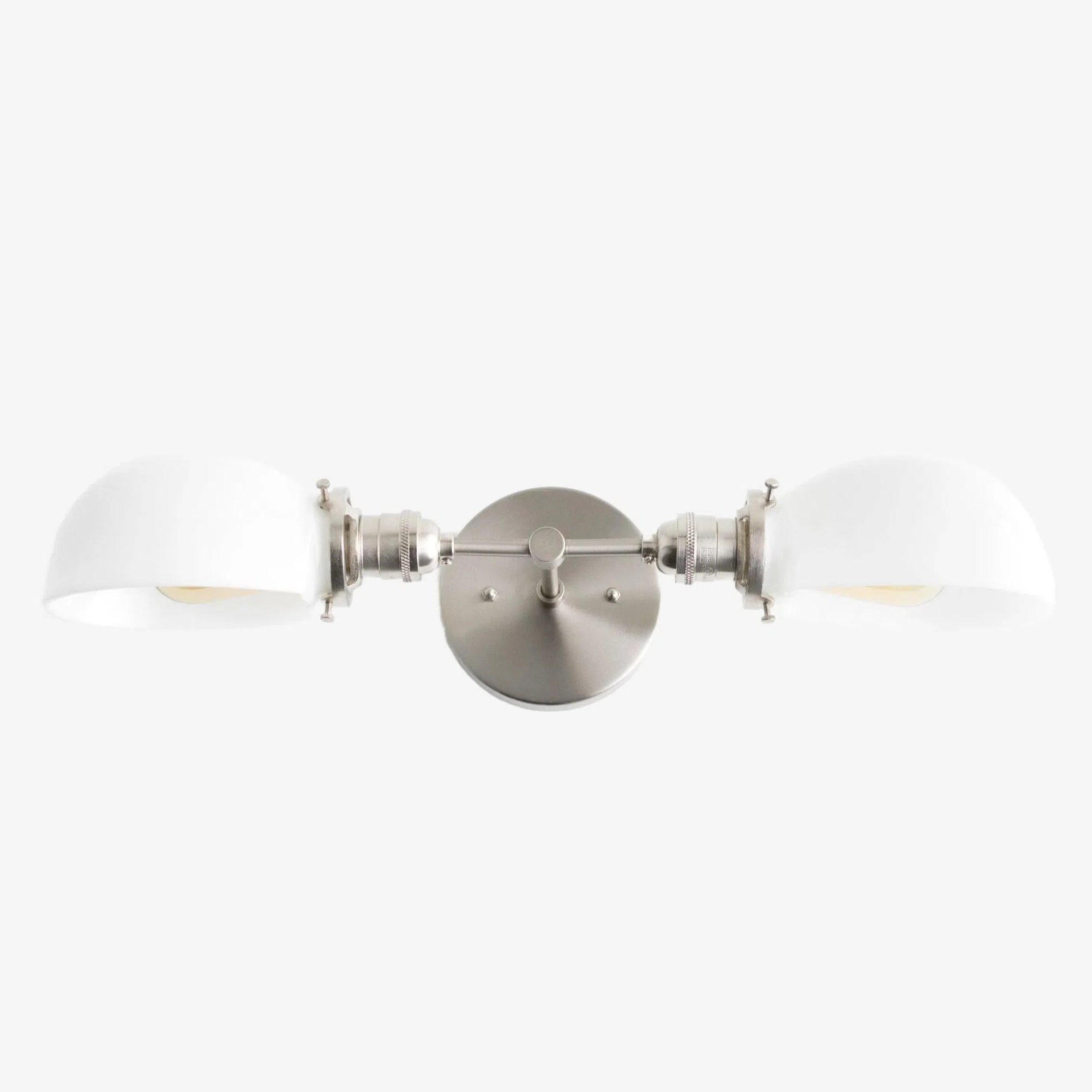 Ornato Luxe Mid-Century Vanity Light - Brass Bathroom Fixture with Opal Glass