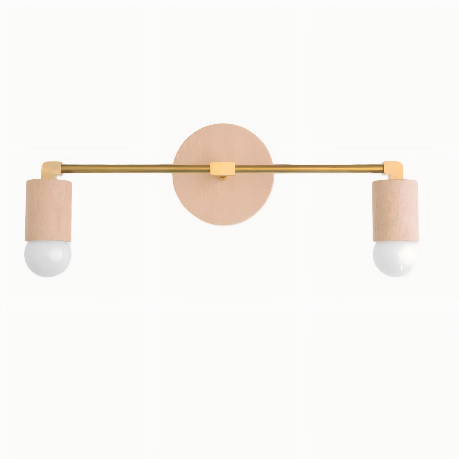 Mobilux Line Wood and Vanity Light - Bohemian Bathroom Lighting Fixture