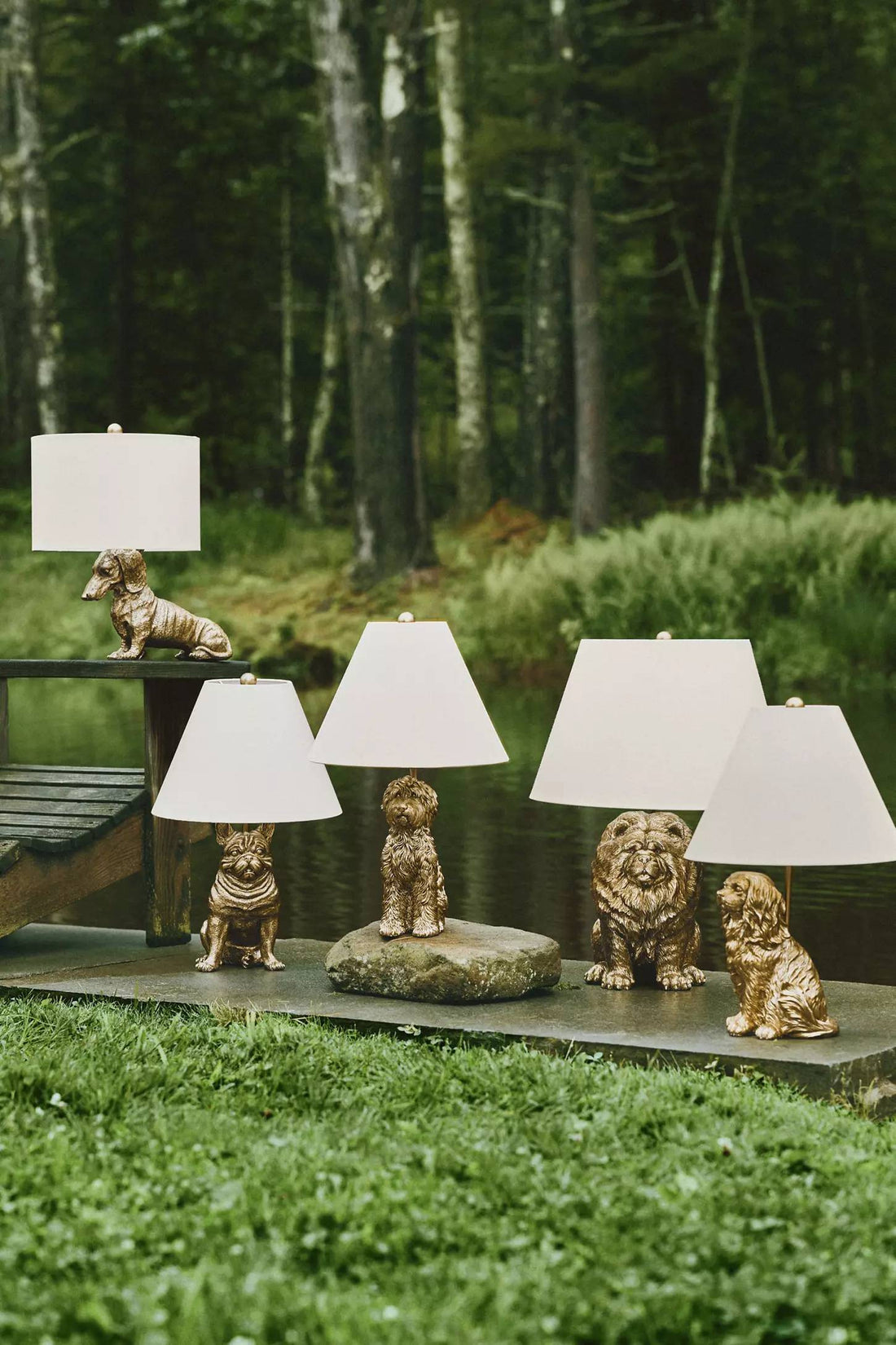 Pawdia Fabric Decorative Table Lamp - Animal Sculpture Bedside Lamp