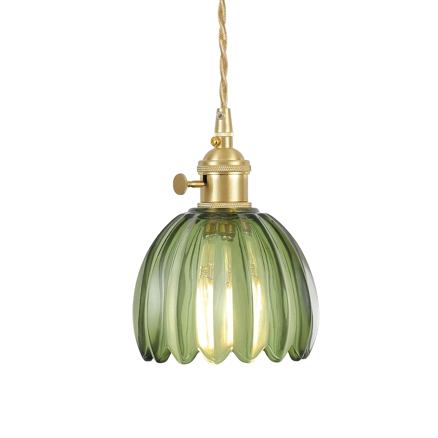 Japanese Flower Pendant Light – Glass Retro Fixture for Interiors