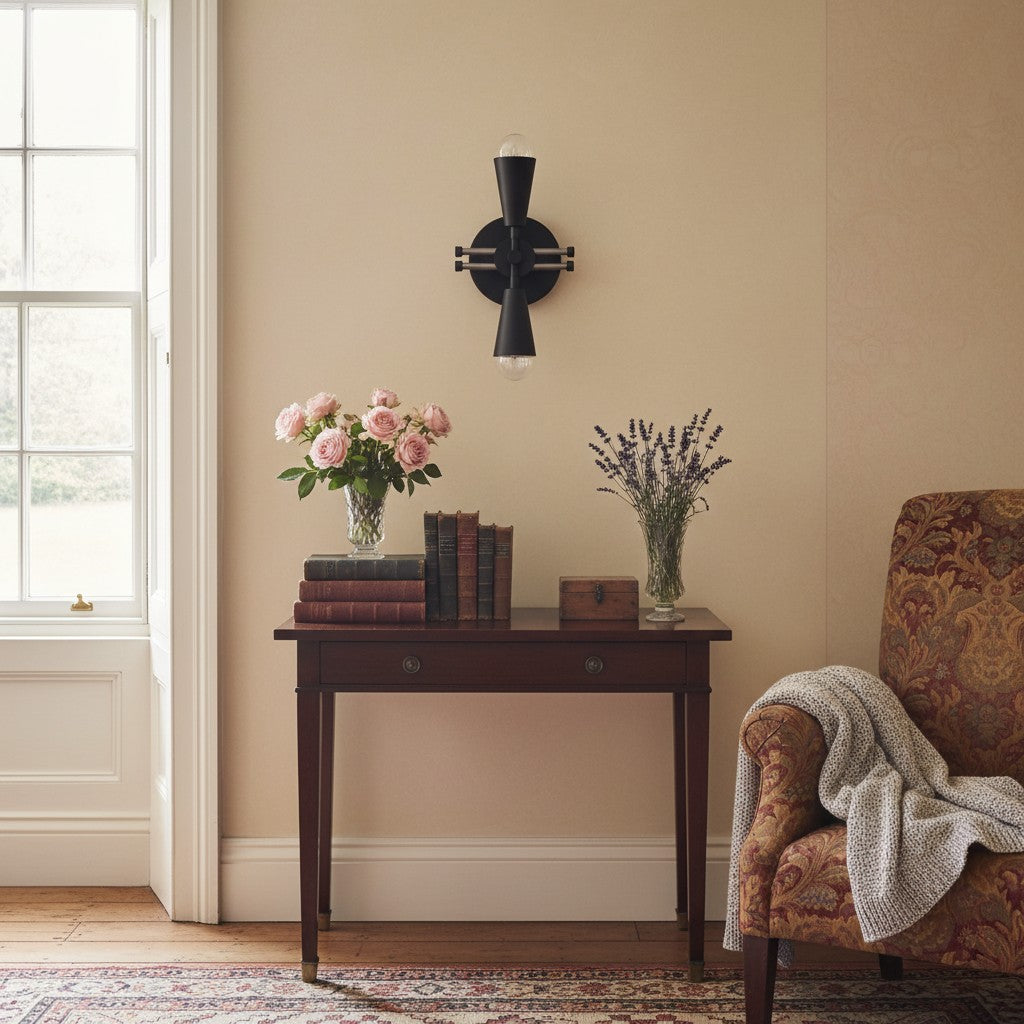 Pyralis Cone Art Deco Brass Sconce - Industrial Vanity Light