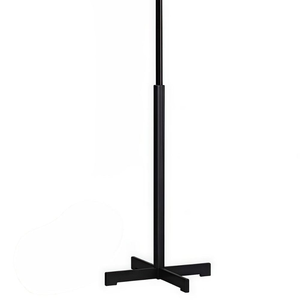 Natural Wood Floor Lamp - Fabric Shade Standing Light for Living Room