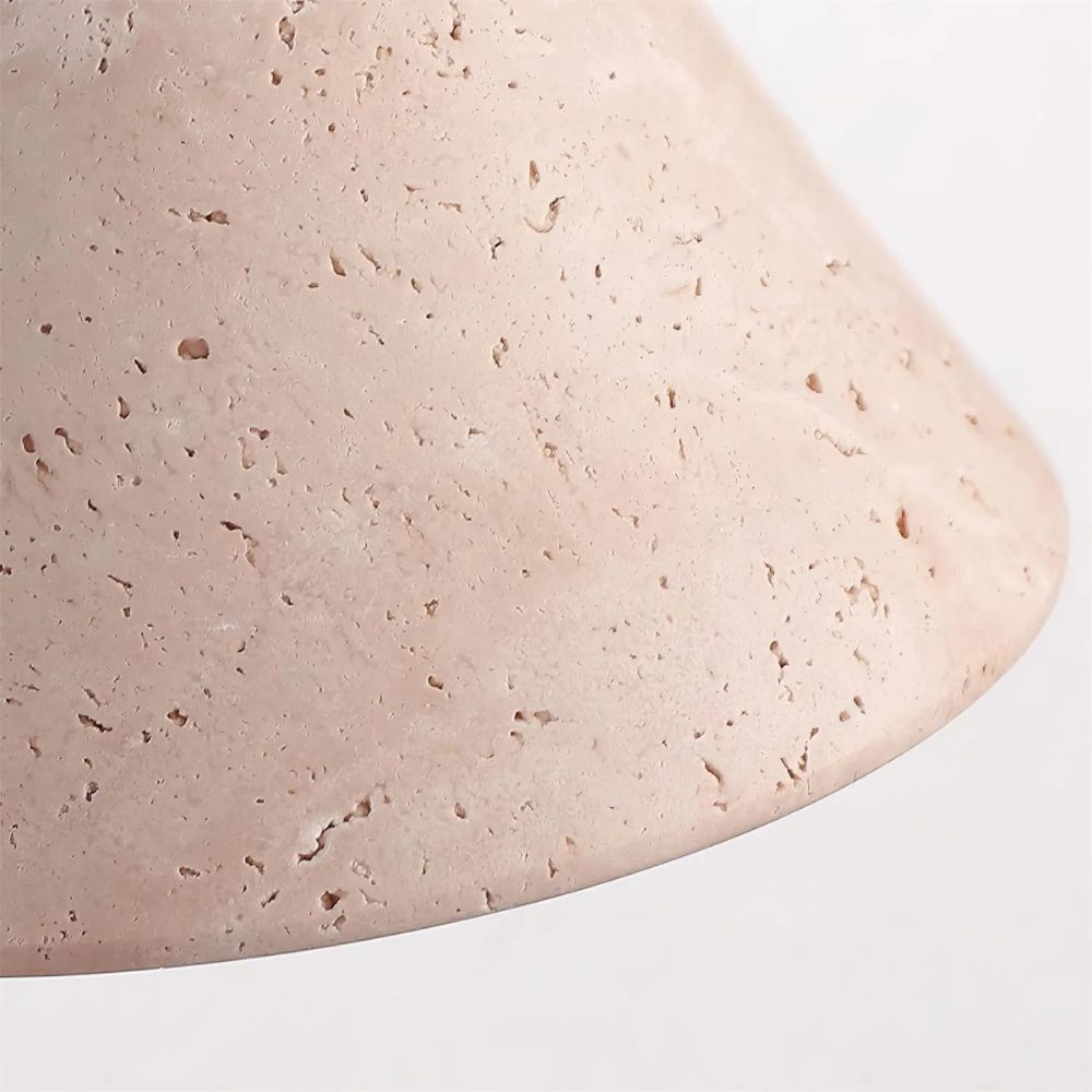 Travertine Wall Lamp - Natural Conical Sconce for Modern Interiors