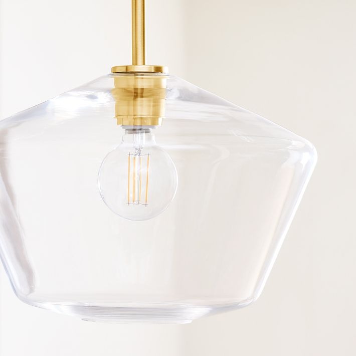 Merin Transparent Glass Sculpture Geometric Pendant light