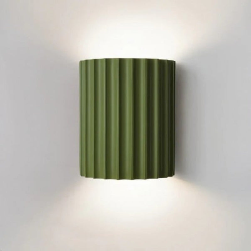 Fluted Ribbed Resin Wall Light – Minimalist Style for Hallway Decor