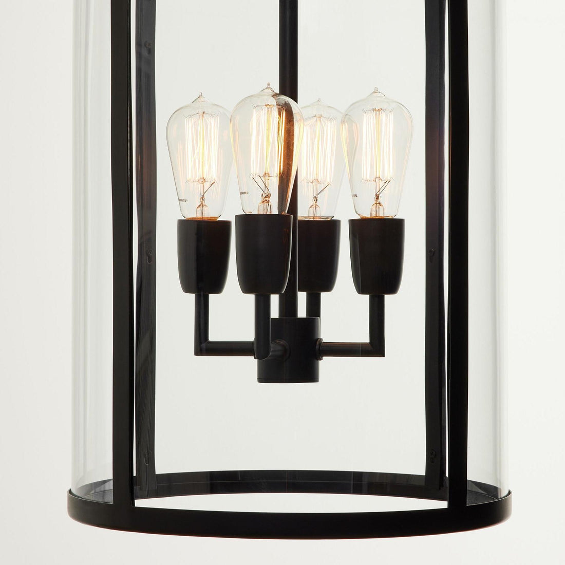 Lanterne d'extérieur moderne en fer Ferrix - Luminaire industriel en verre
