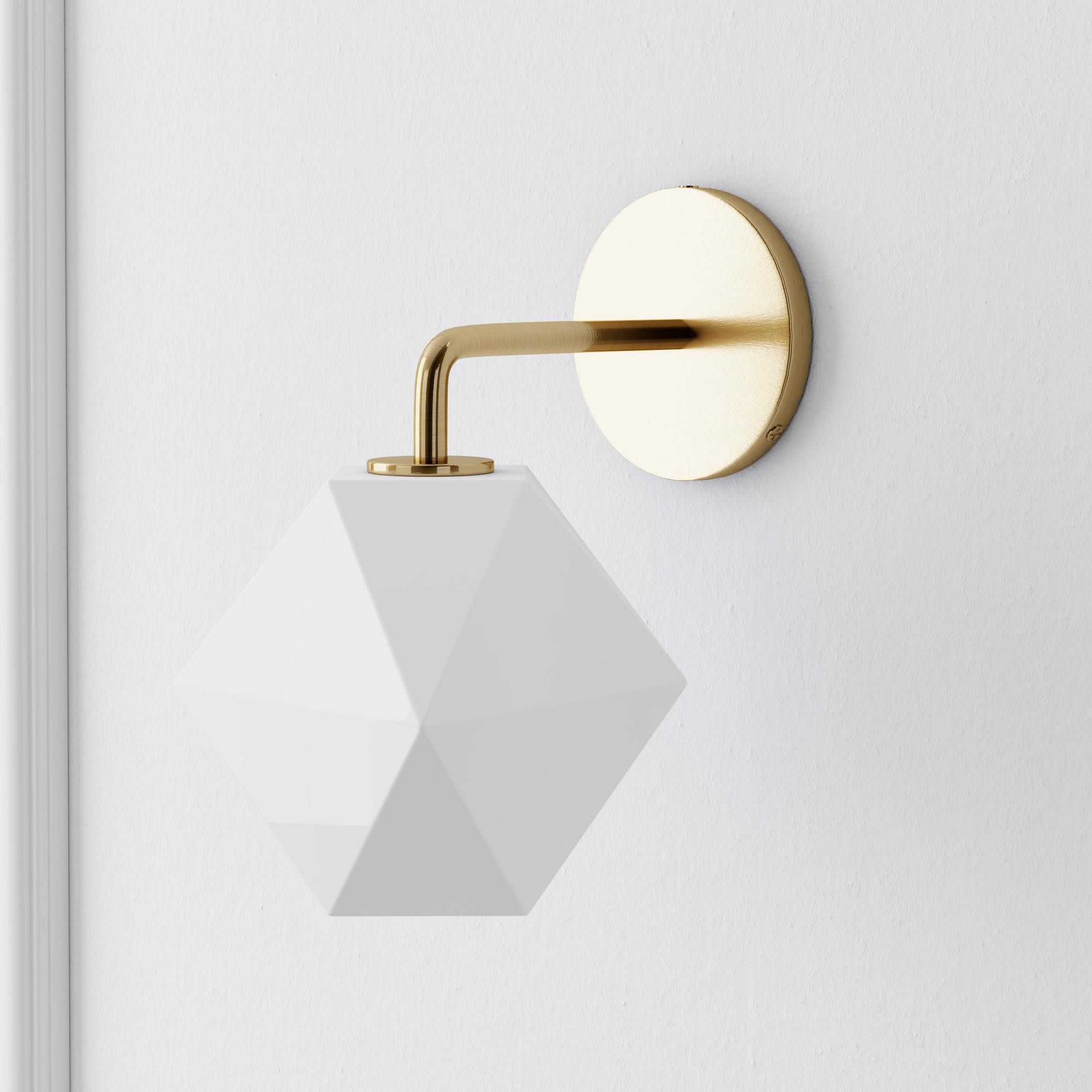 Talvior Geometric Modern Bathroom Sconce - Faceted Shade Light in Luxe Finishes
