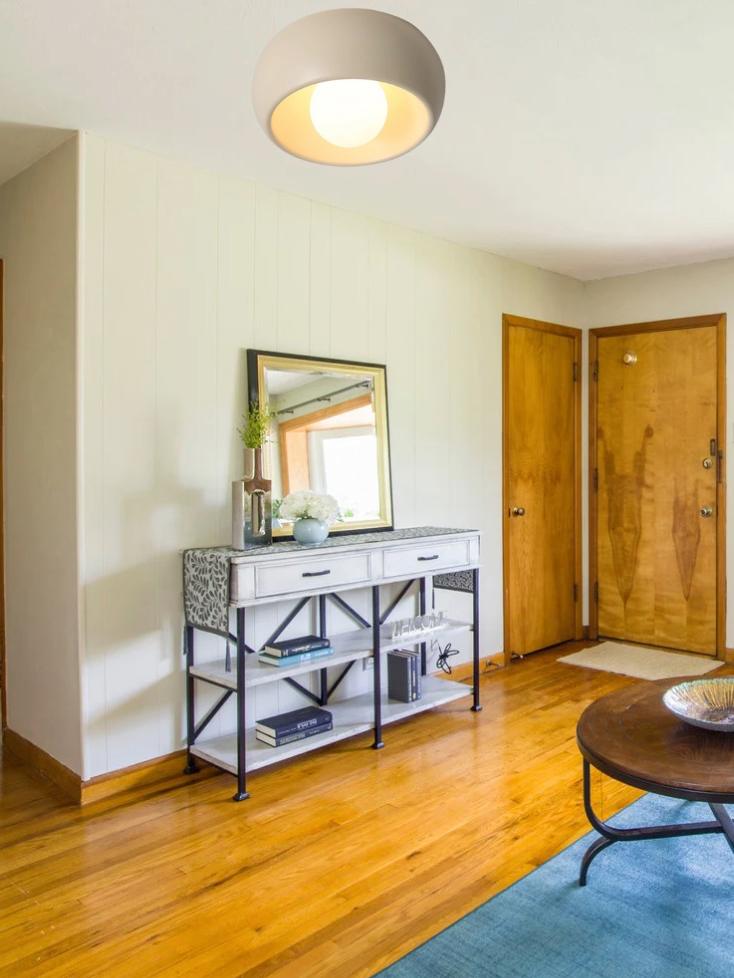 Modern Glass Metal Ceiling Light in Walnut for Indoor Lighting