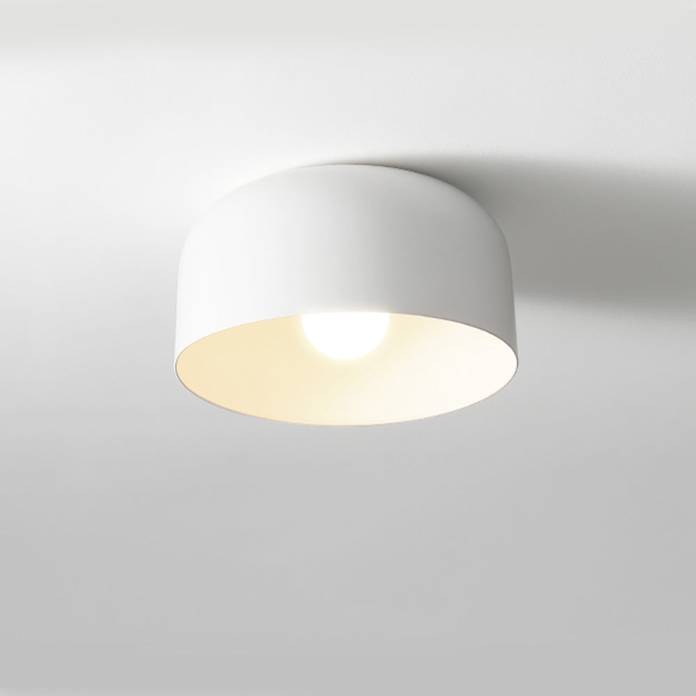 Scandinavian Style Acrylic and Metal Ceiling Light in Black