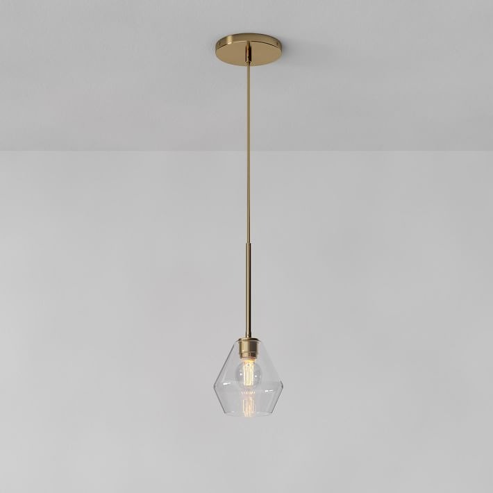 Merin Transparent Glass Sculpture Geometric Pendant light