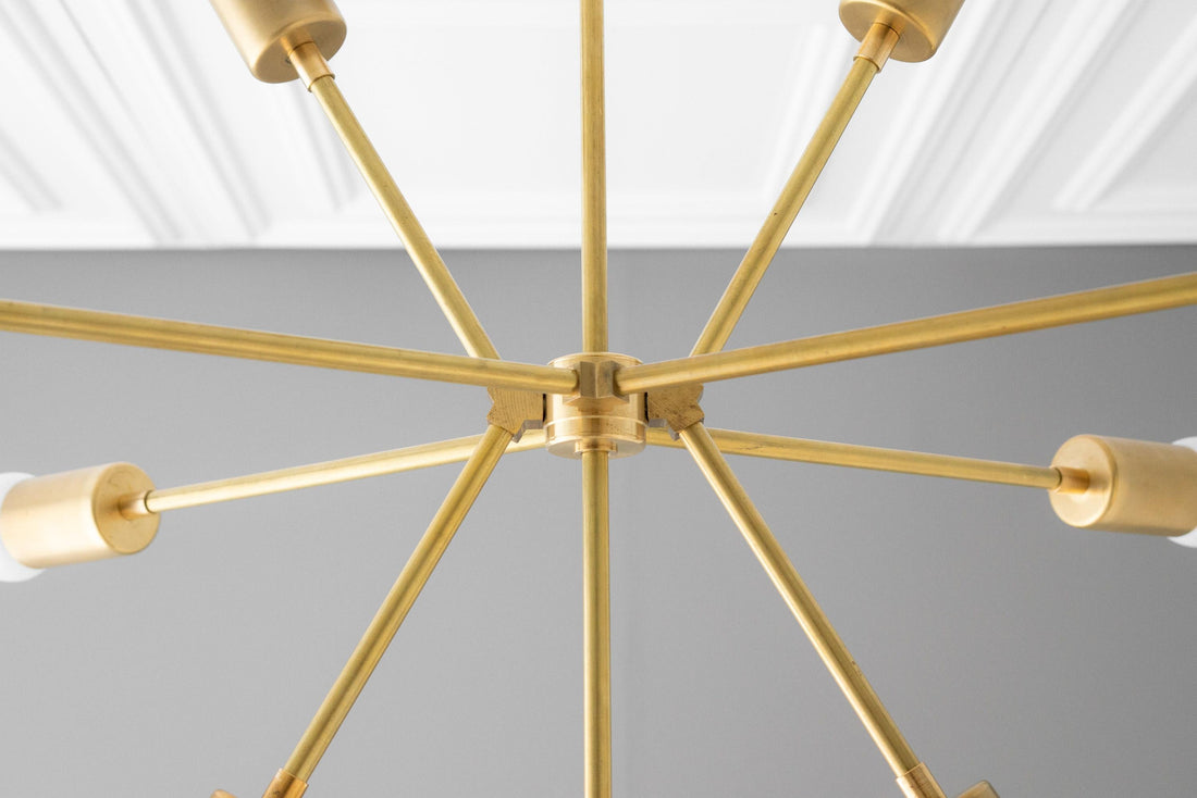Mobilux Line Modern Chandelier - Mid Century Ceiling Light Fixture