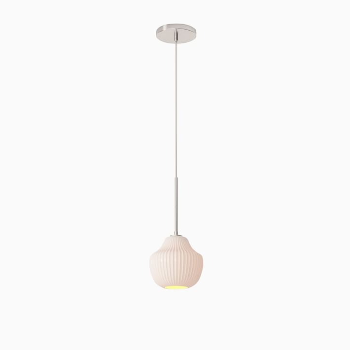 Suspension Rivrona à nervures – Luminaire moderne en verre nervuré avec finition métallique