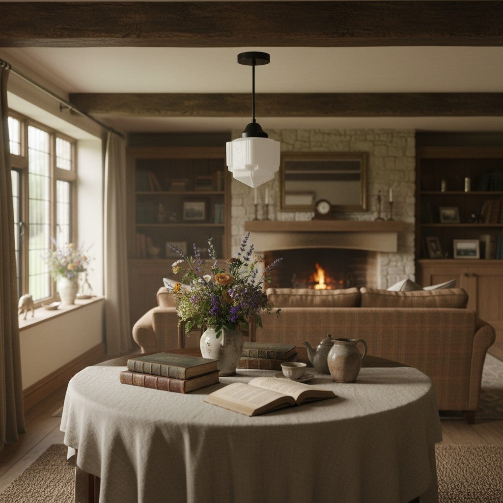 Geotower Glass Modern Pendant Light - Skyscraper Design - Brass or Black or Nickel Finish