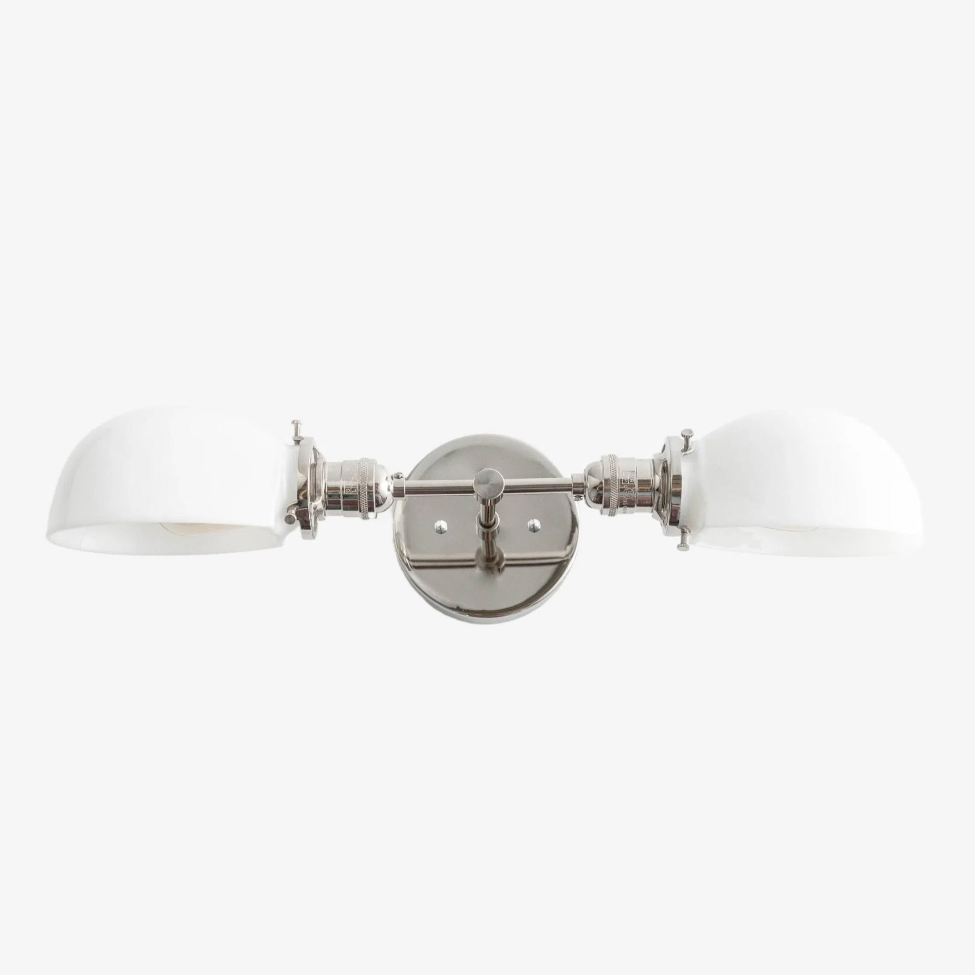Ornato Luxe Mid-Century Vanity Light - Brass Bathroom Fixture with Opal Glass