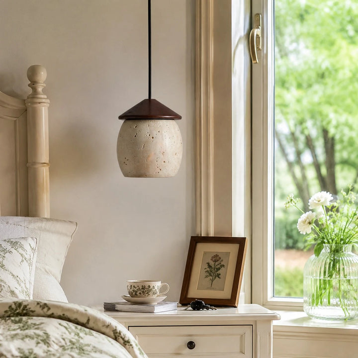 Single pendant bedside/window scene