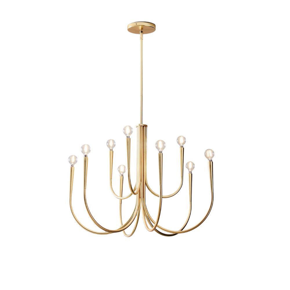 Borvia Swoop Arm Chandelier - Vintage-Inspired Modern Perfect for Home