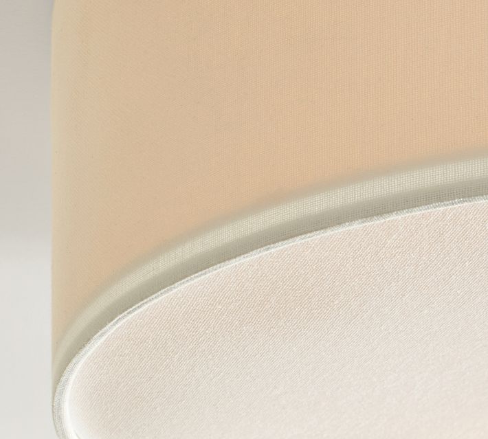 Dumora Linen Drum Flush Mount Ceiling Lamp - Stylish Soft Fabric Ceiling Light