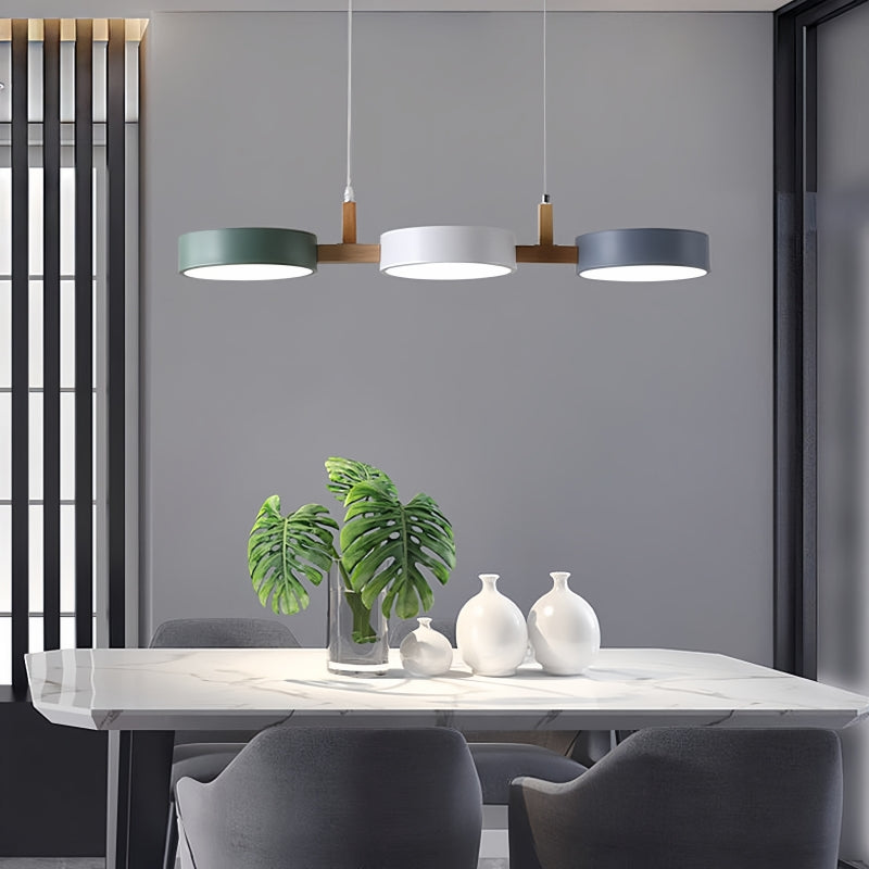 3-Light Macaron Pendant Light – Modern Designer Chandelier for Indoor Use