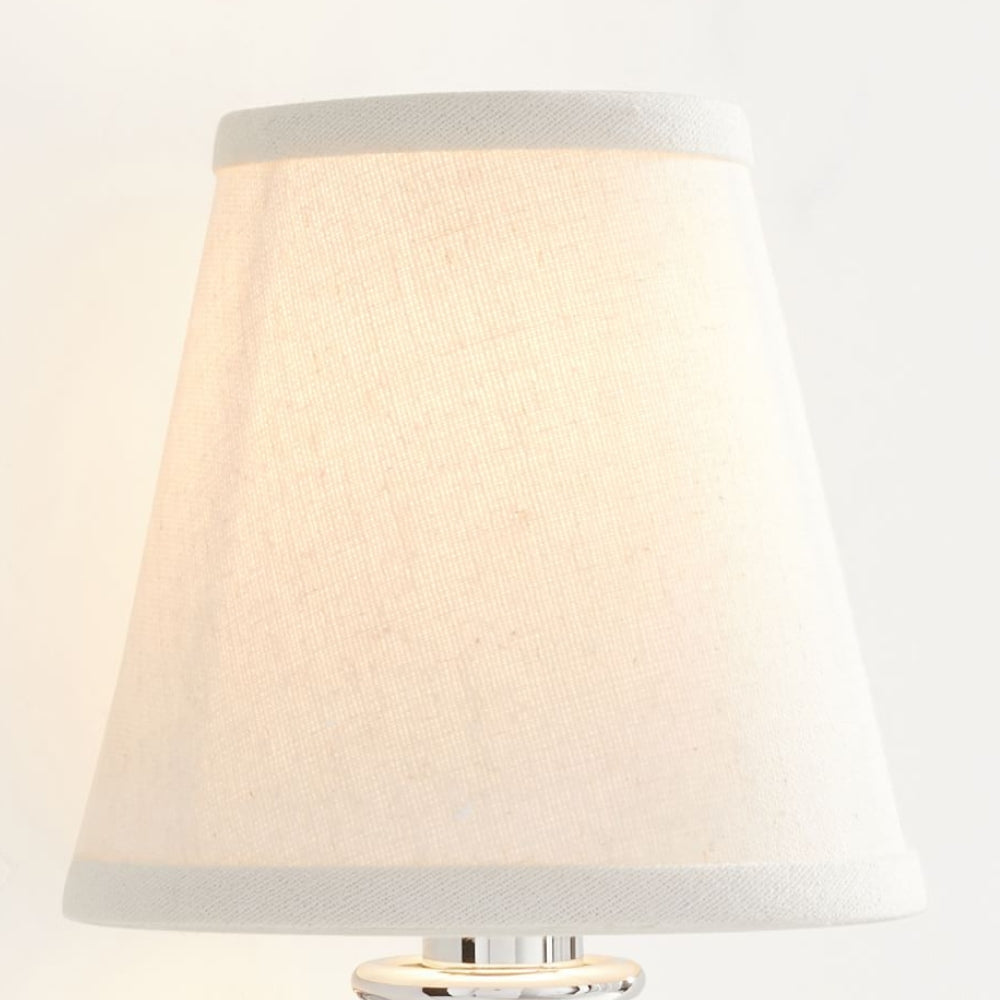 Kalvora Fabric Wall Sconce - Modern Chrome Lamp for Hallway & Bedroom