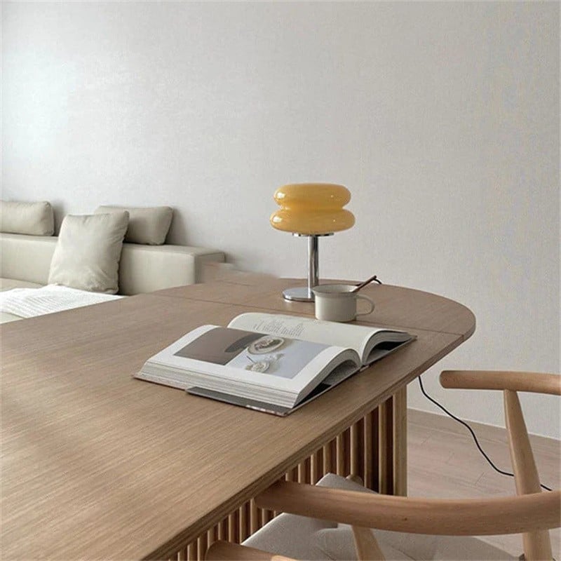 Retro Bauhaus Lollipop Ripple Table Lamp for Bedroom S19