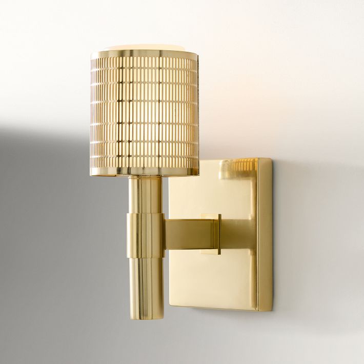 Galvia Modern Perforated Metal Sconce - Sleek Wall Light for Hallway & Bathroom