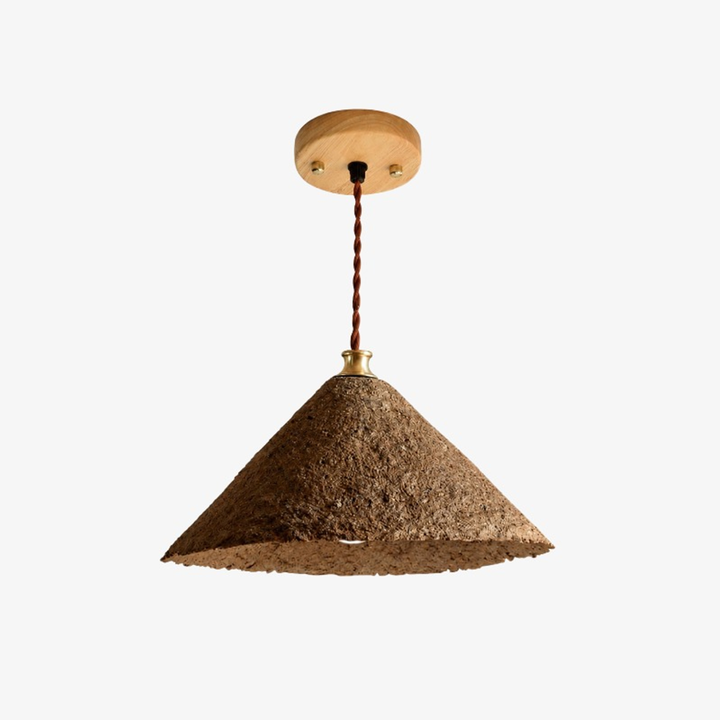Coffee brown textured cone pendant light