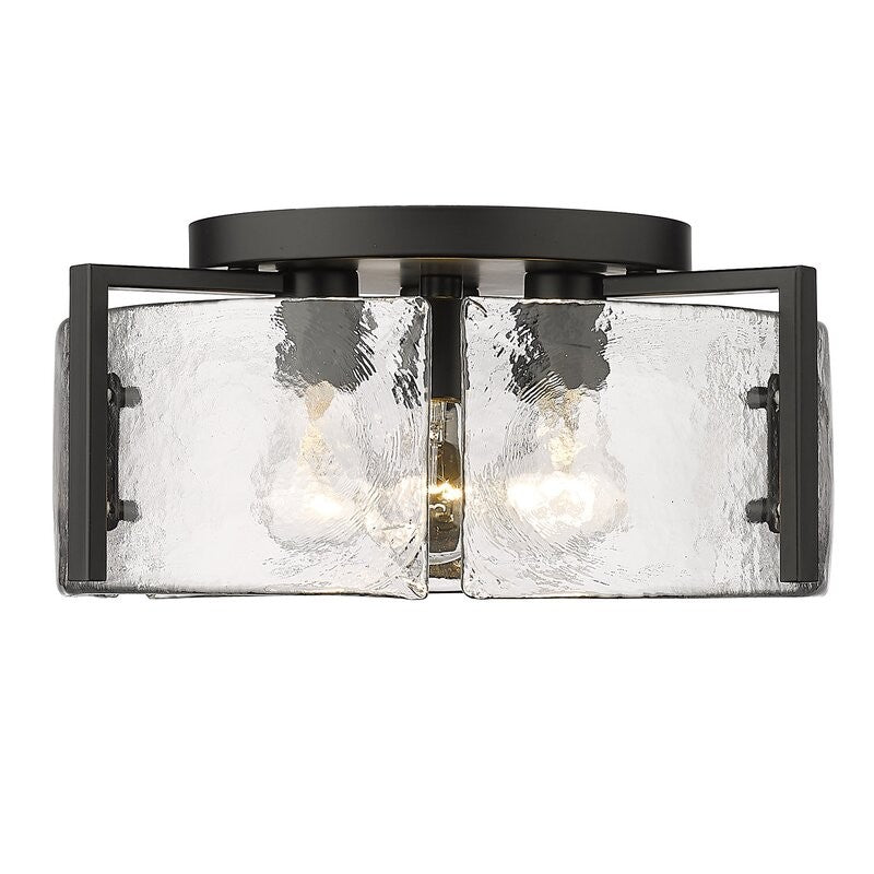 Plafonnier Verre Vintage de Ferme – Luminaire Couloir Plafond Laiton