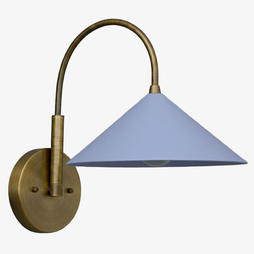 Curva Metal Vintage Wall Sconce  - Elegant Cone Shade for Bedrooms